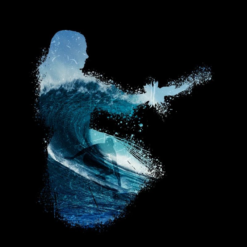 Hula Dance Haweii Vagues Kite surfeur