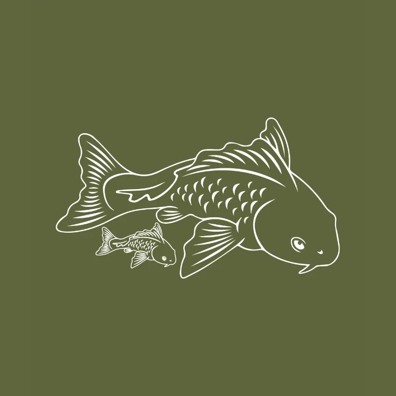 Koi Karpfen Mutter Kind Muttertag Mama