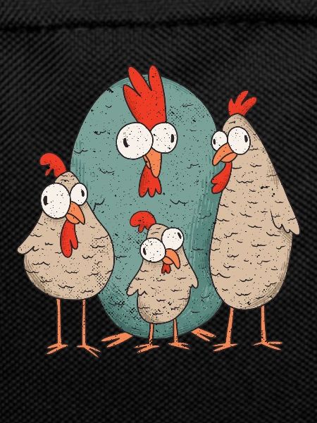 Crazy chicken family