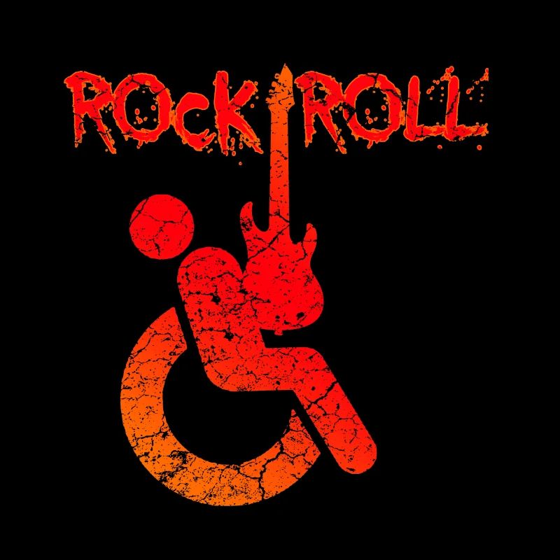 Rollstuhl Humor Behinderung Handicap Rock Geschenk