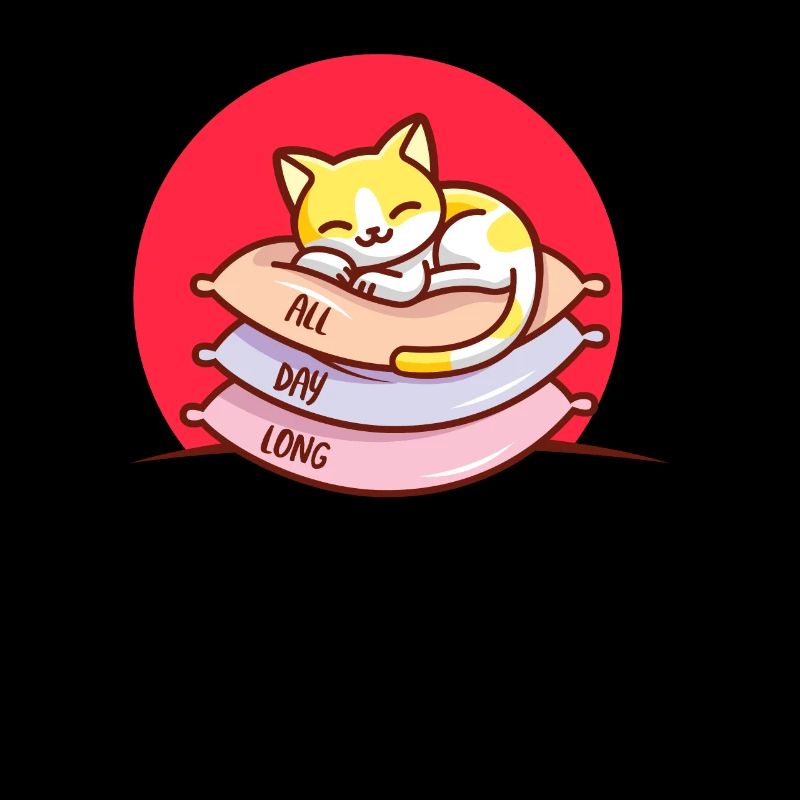 All Day Long Sleeping Cat Cuddly Pillow