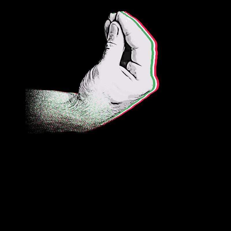 Drapeau italien avec capisci de geste de la main typique?