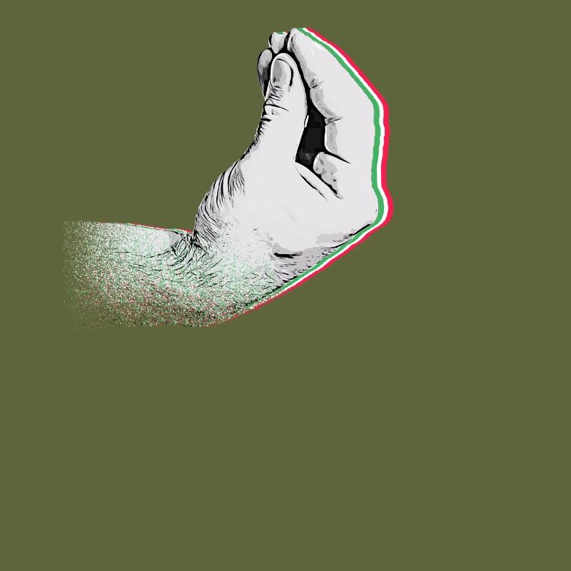 Drapeau italien avec capisci de geste de la main typique?