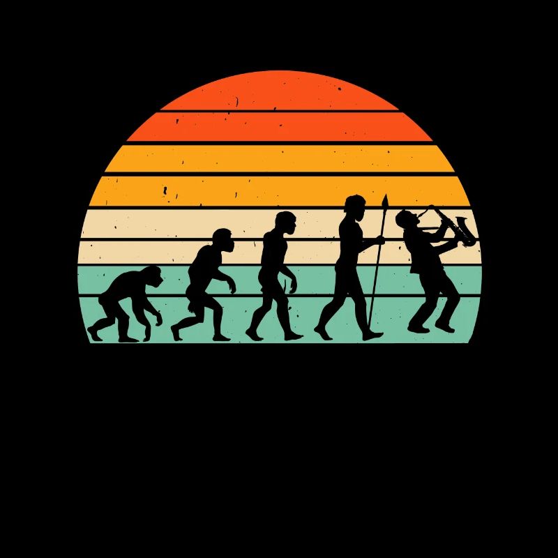 Evolution saxophone player