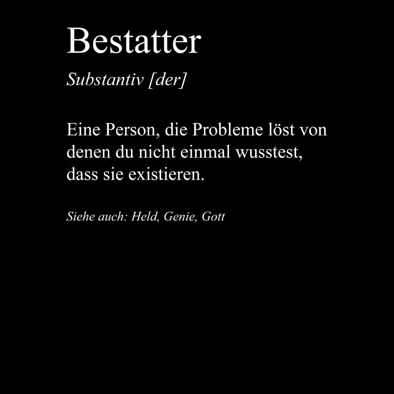 Bestatter Bestattung Beerdigung Friedhof Geschenk