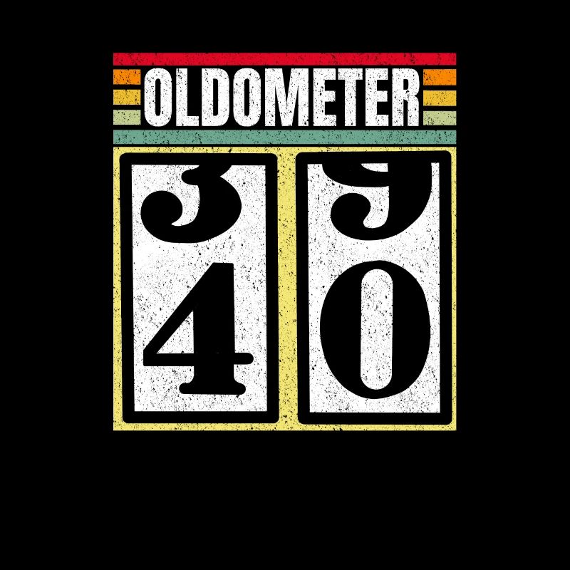 Oldometer 39 40 drôle 40e anniversaire rétro âge 40