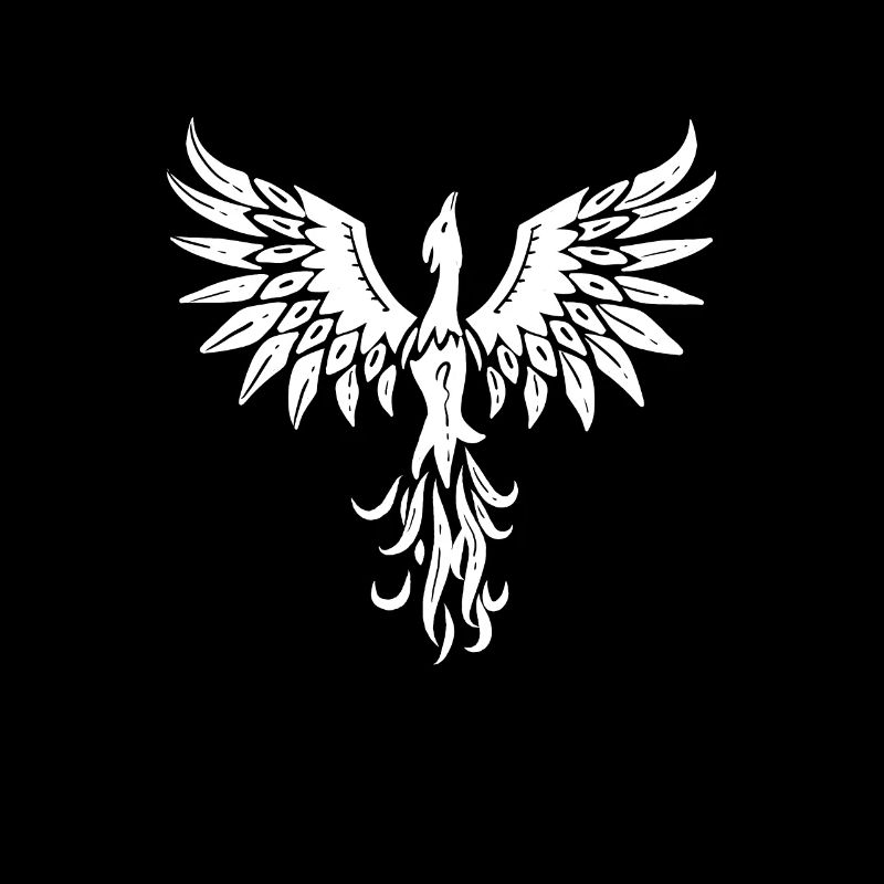 Phoenix Sillhouette Mystical Fan Geschenk
