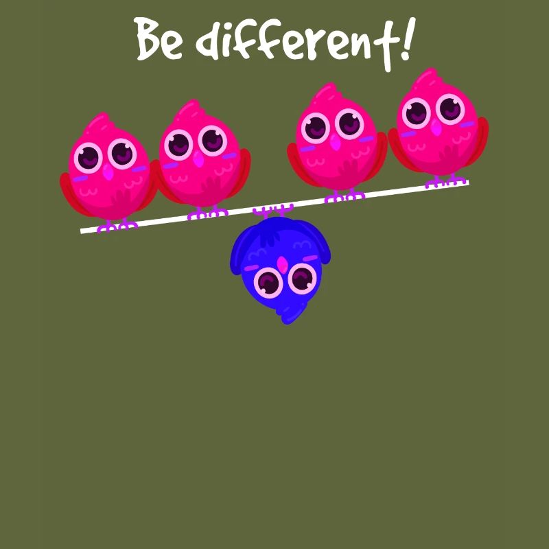 Be different Vögel Vogel Sei anders Individuell