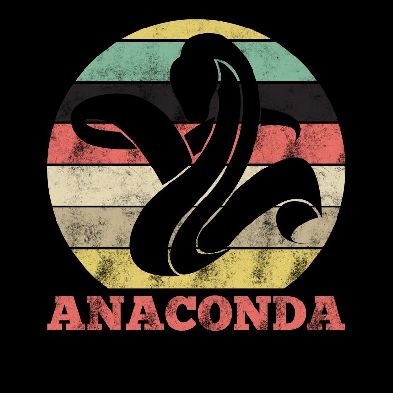 Retro anaconda snake