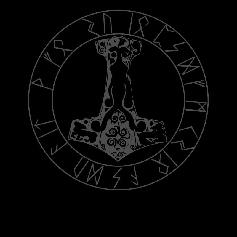 Thor's Hammer Viking Runes