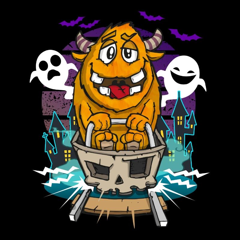 Roller Coaster Ghost Train Monster Leisure Par