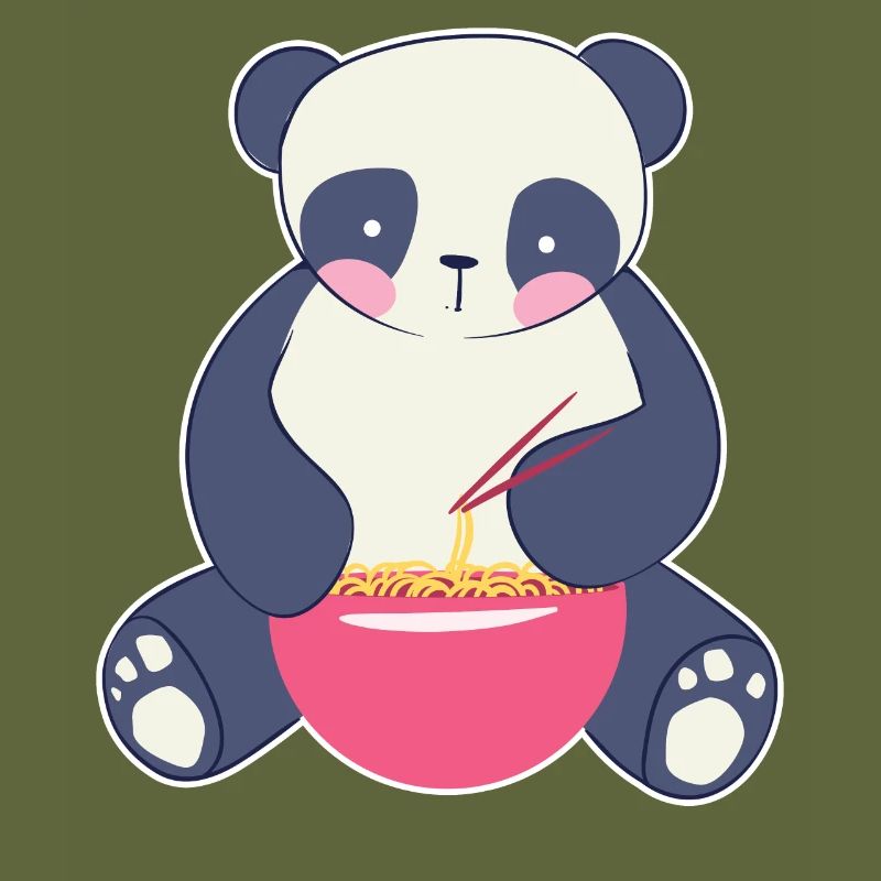 Panda panda bear eats cute animals