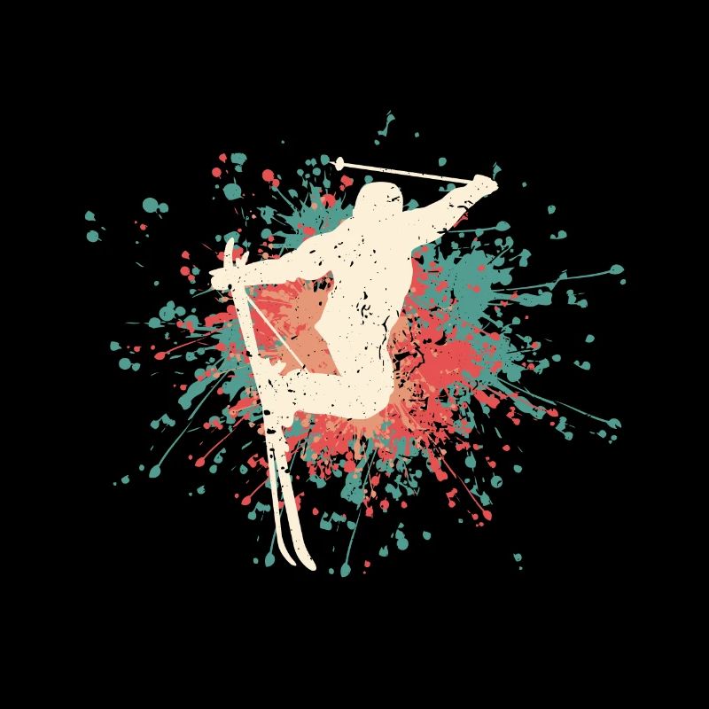 Funny ski skier mountains skiing saying gift