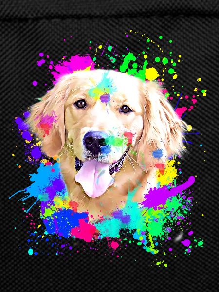 Golden Retriever Splash Art Dog