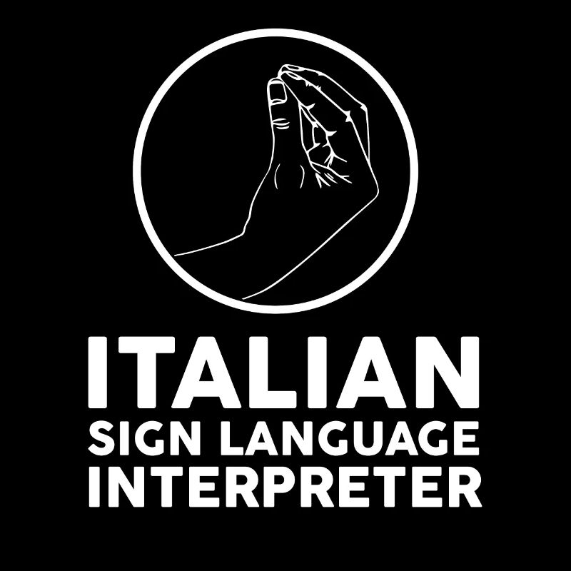 Italian sign language interpreter - deaf and