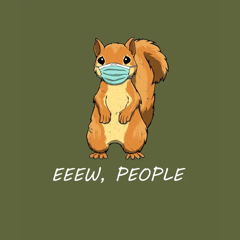 Lustiges Eichhörnchen Retro Party Squirrel Maske