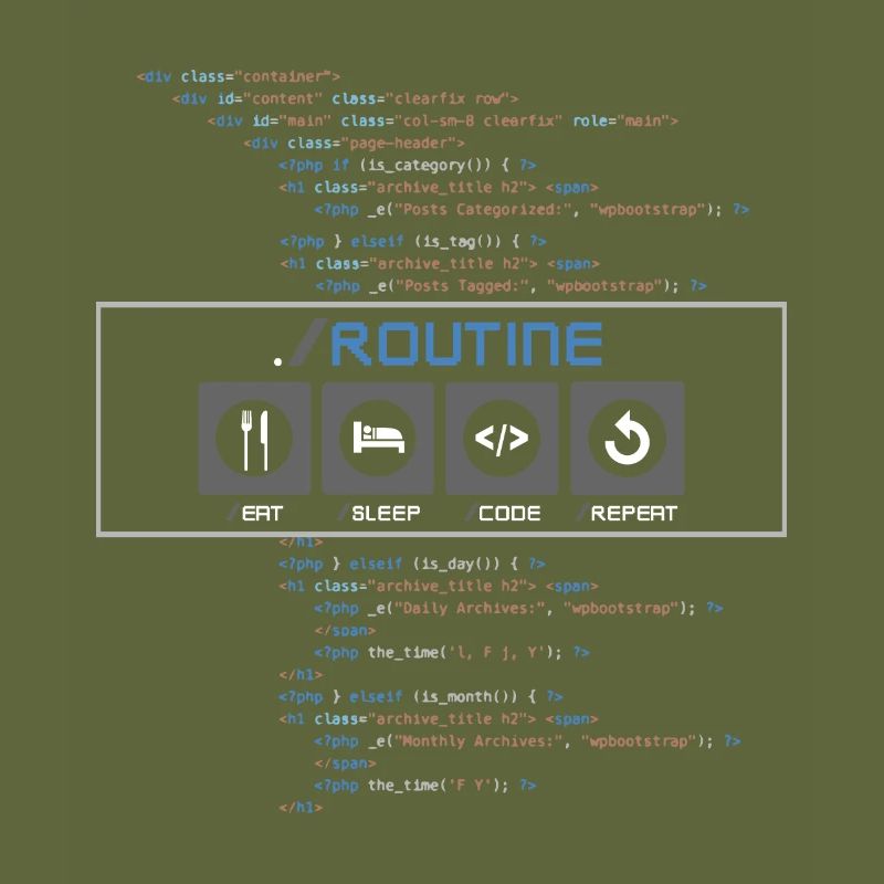Manger, dormir, coder, répéter, une routine de développeur