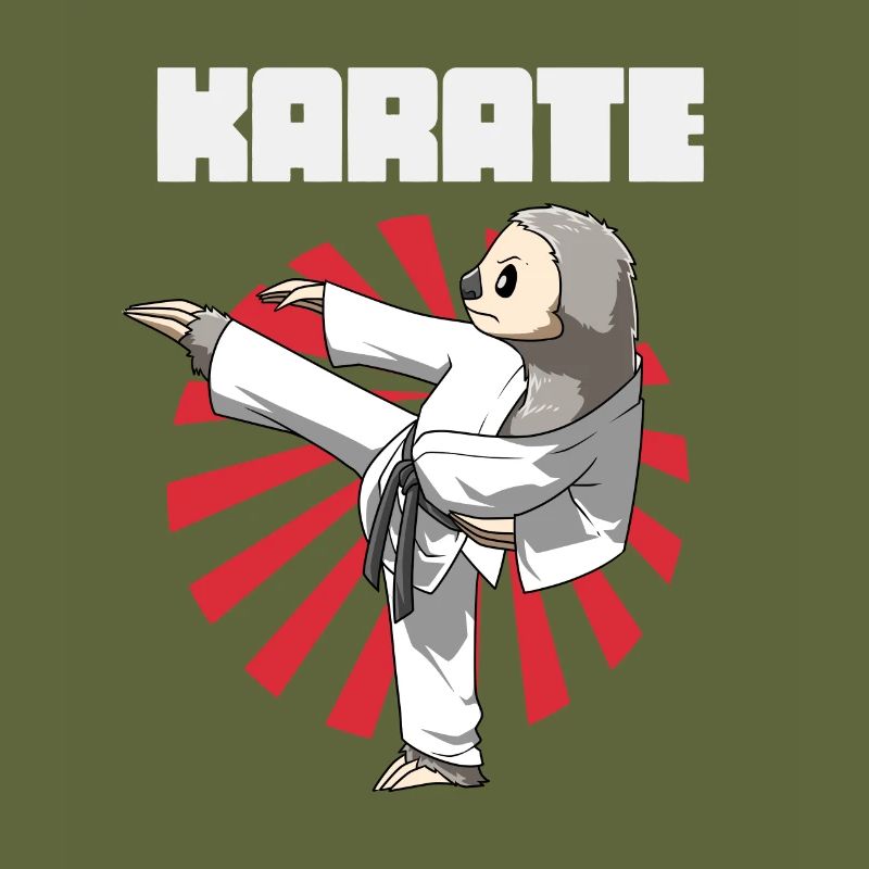 Funny Sloth Karate Gift