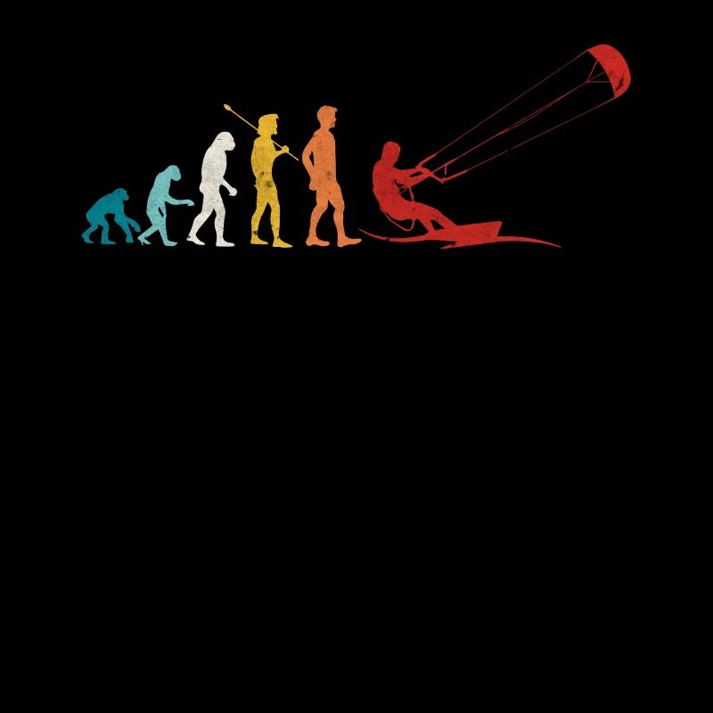 Retro Evolution Kite Surfing Funny Kite Boarding