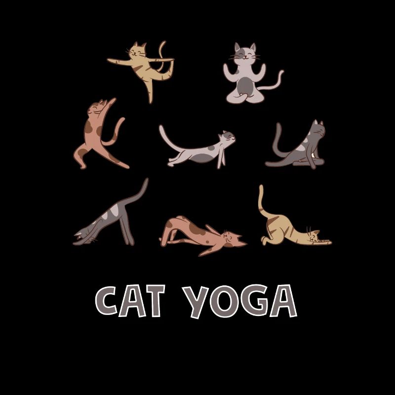 Fun Katzen Yoga Geschenk