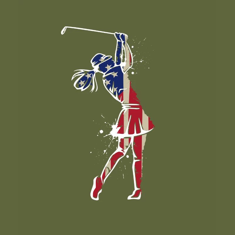 Conception de golf pour une golfeuse