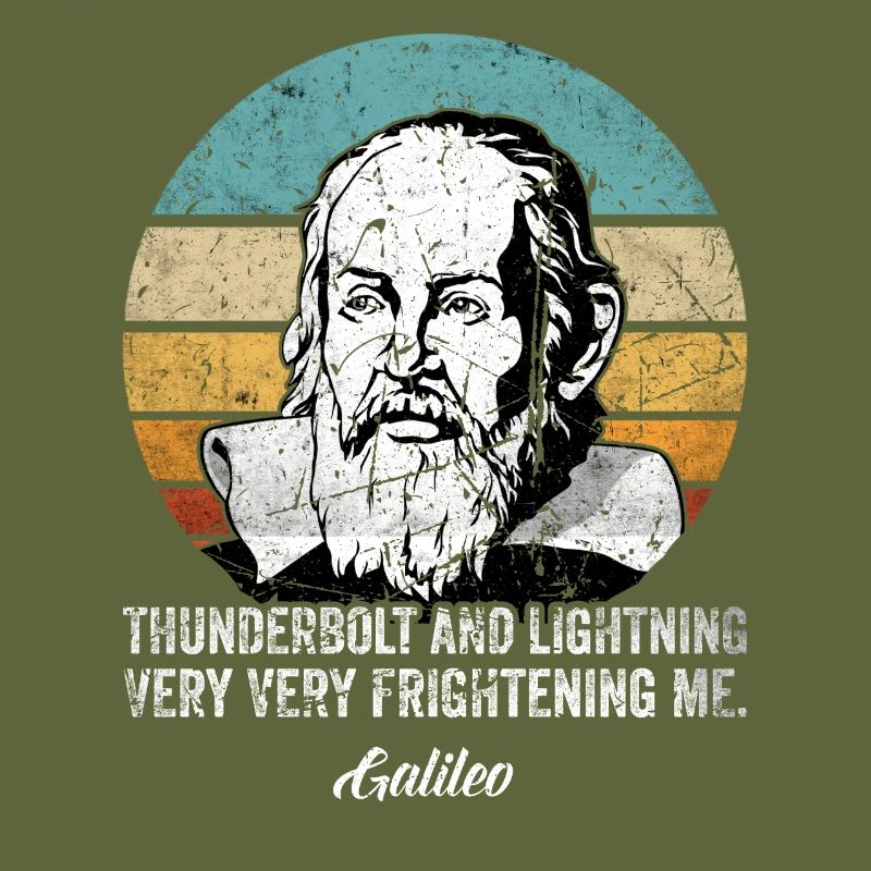 Thunderbolt lightning Galileo Philosopher Physics
