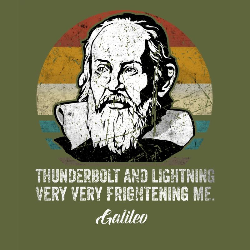 Thunderbolt lightning Galileo Philosopher Physics