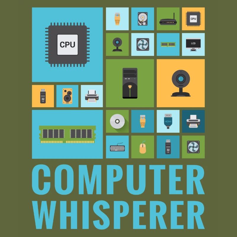 Computer Whisperer Lustiger IT Tech Support Helpdesk