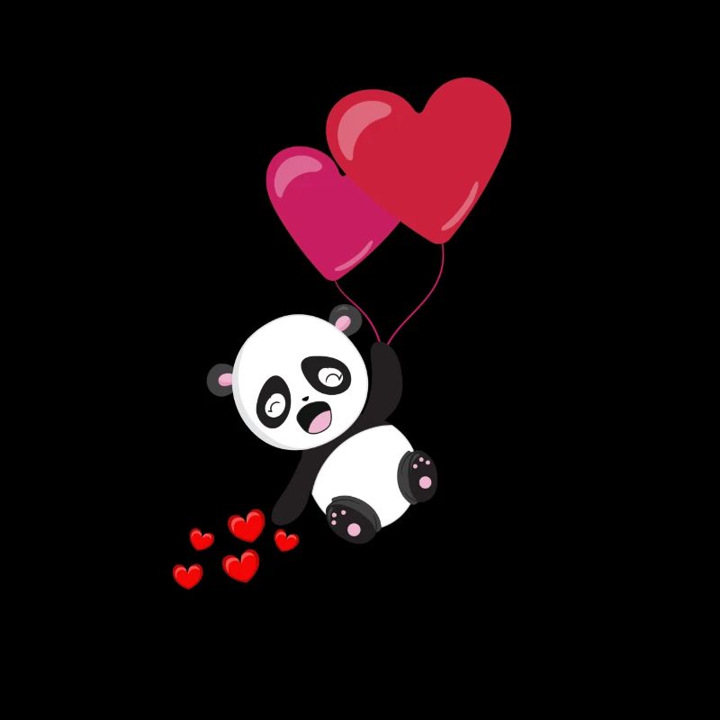 Panda Herz Valentinstag Geschenk Tier Bär Liebhaber