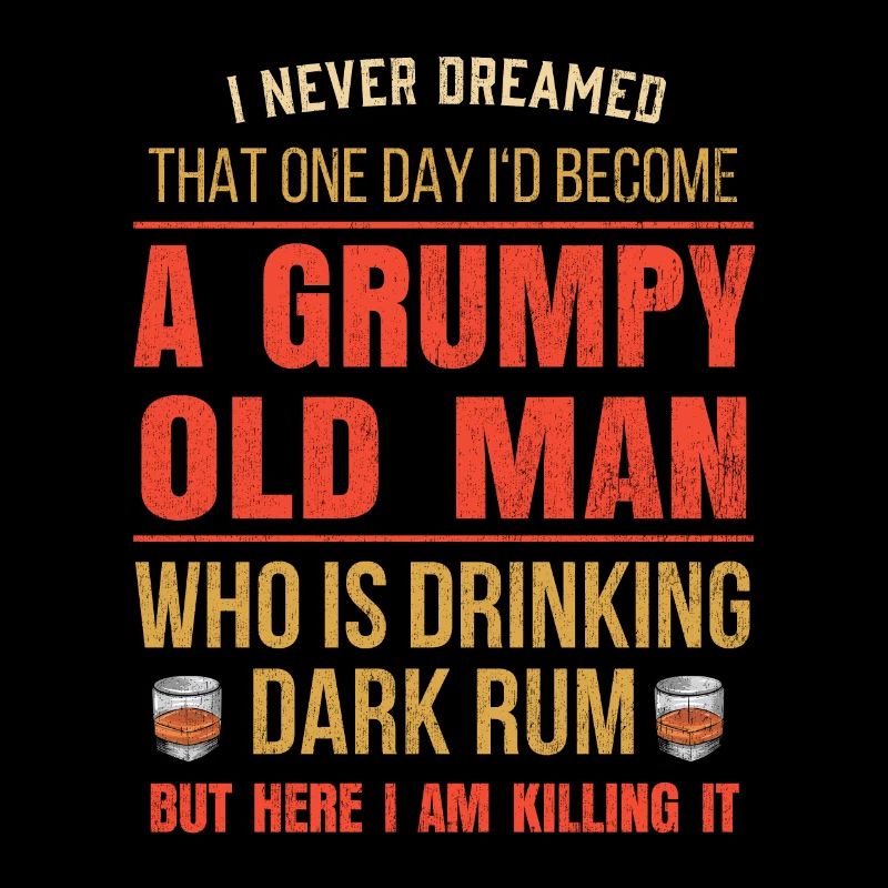 Mens Retraité Rum Lover Gift I Funny Rum Drinking