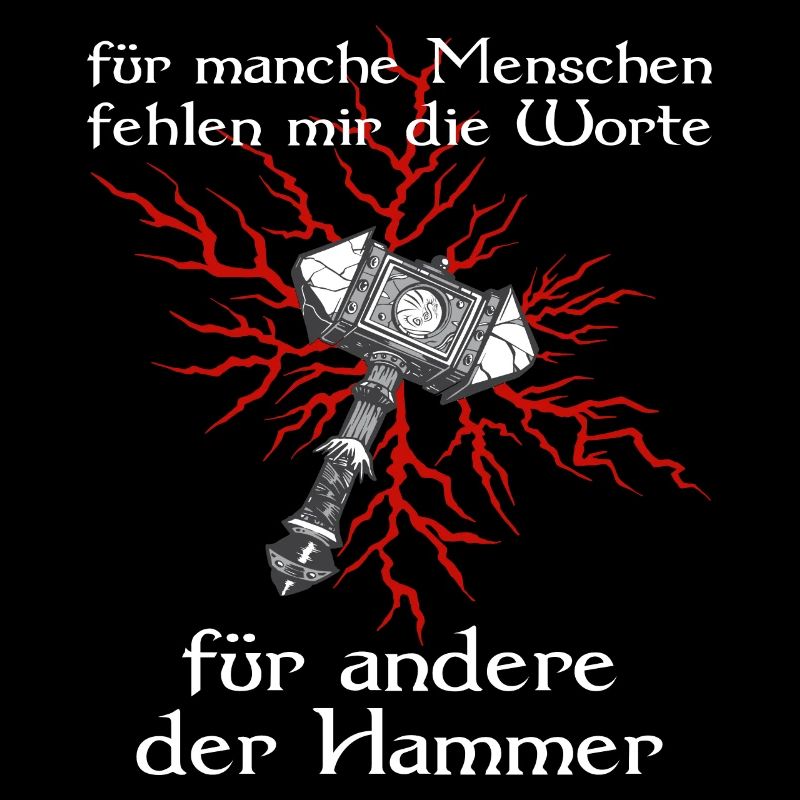 Germanen Wikinger Hammer Sprüche Geschenkidee