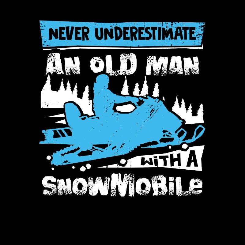 Snowmobile Snowmobile Old Man Gift