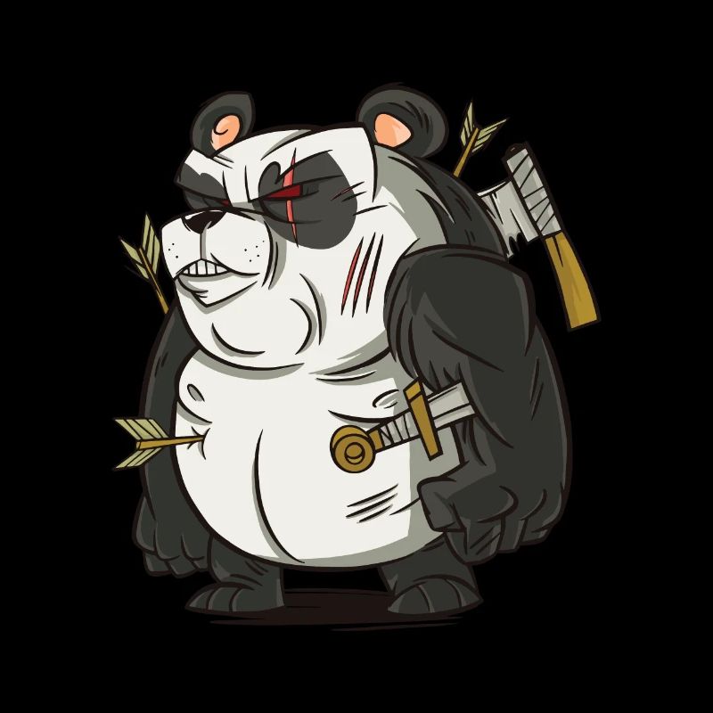 Warrior Panda combattant combattant