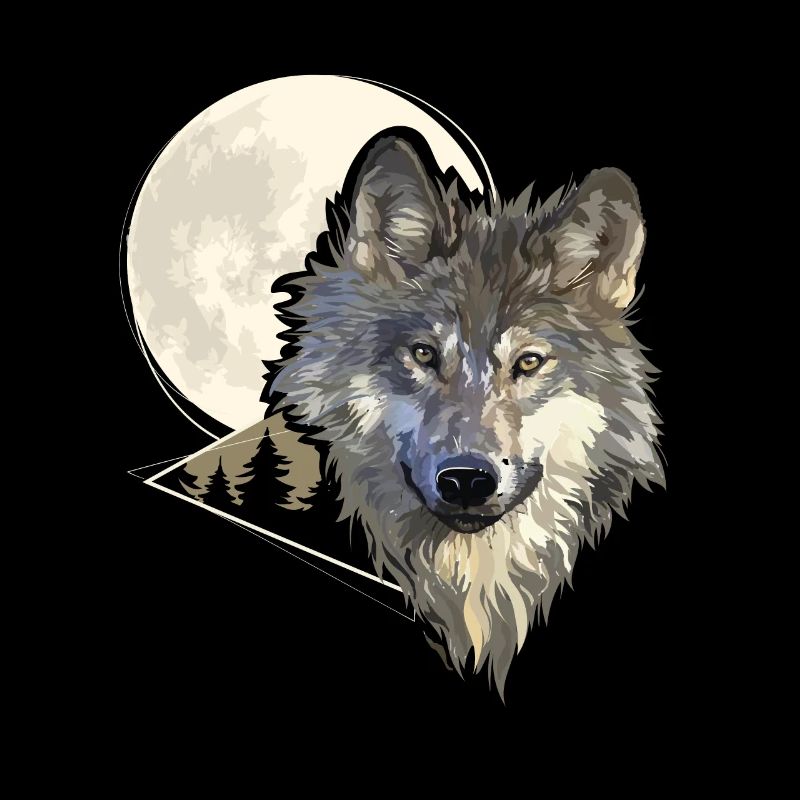 Grey Wolf Hunting In The Mountains Wolf