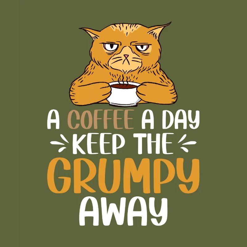Kaffee Kaffeebohne Grumpy Katze Büro Montag