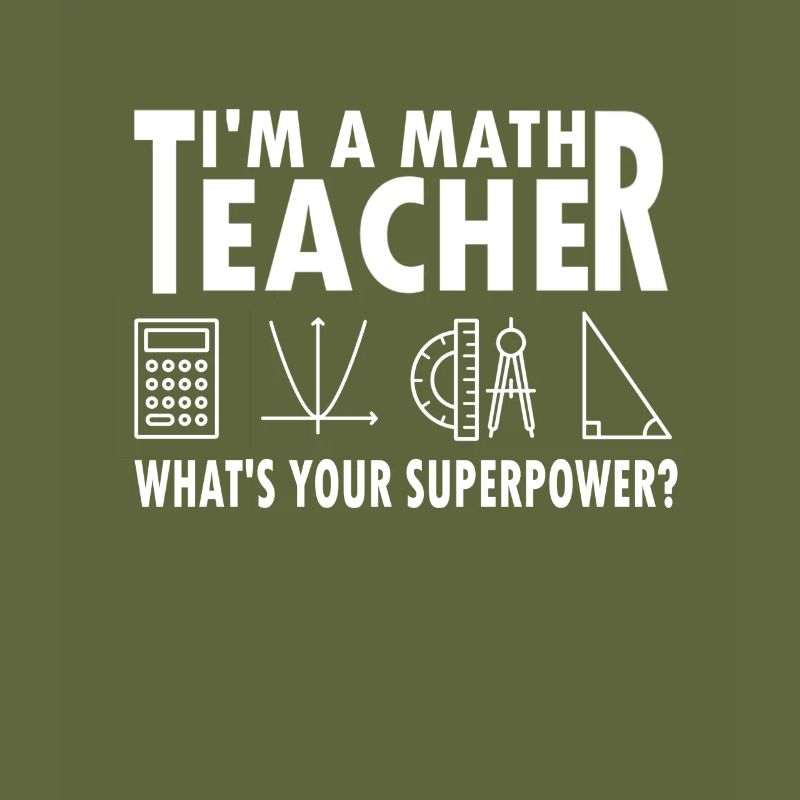 Maths enseignant cadeau super-puissance maths geek