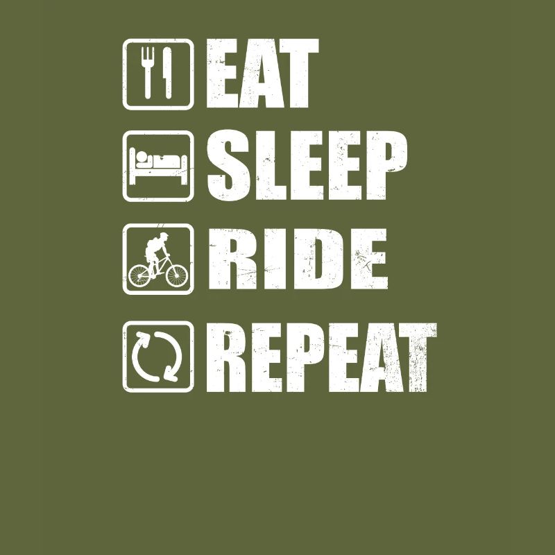 Biker Eat Sleep Ride Répéter