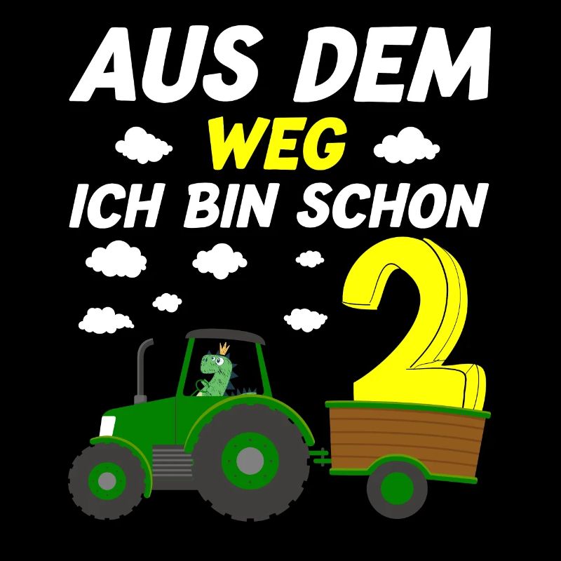 Aus dem Weg ich bin schon 2 Traktor Dino