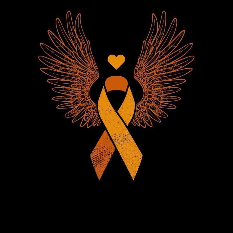 Cancer du sang de leucémie de ruban orange ailé