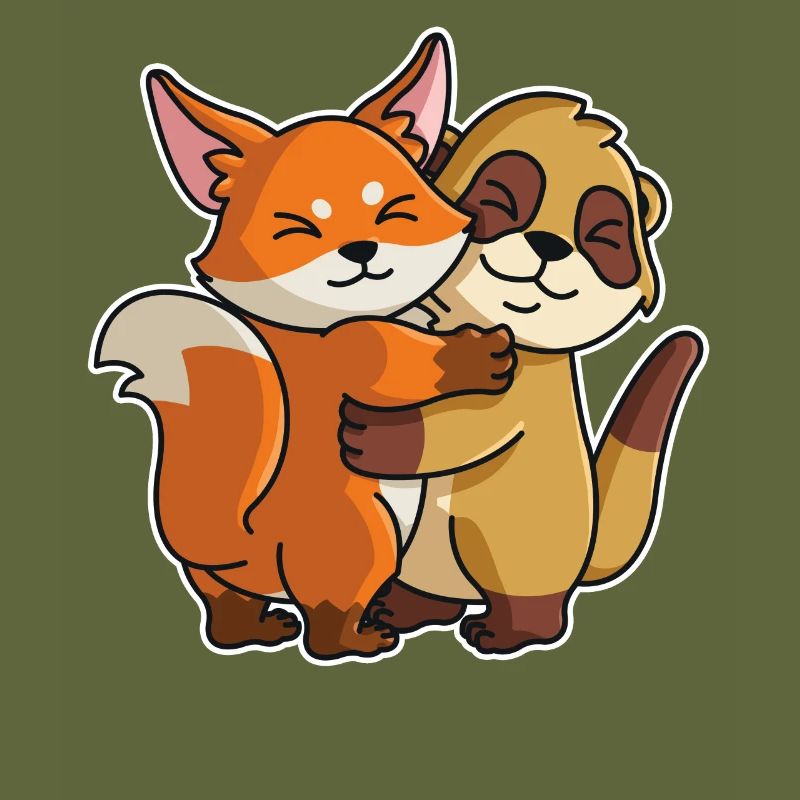 Meerkat Fox cute Hug Cuddle Animals