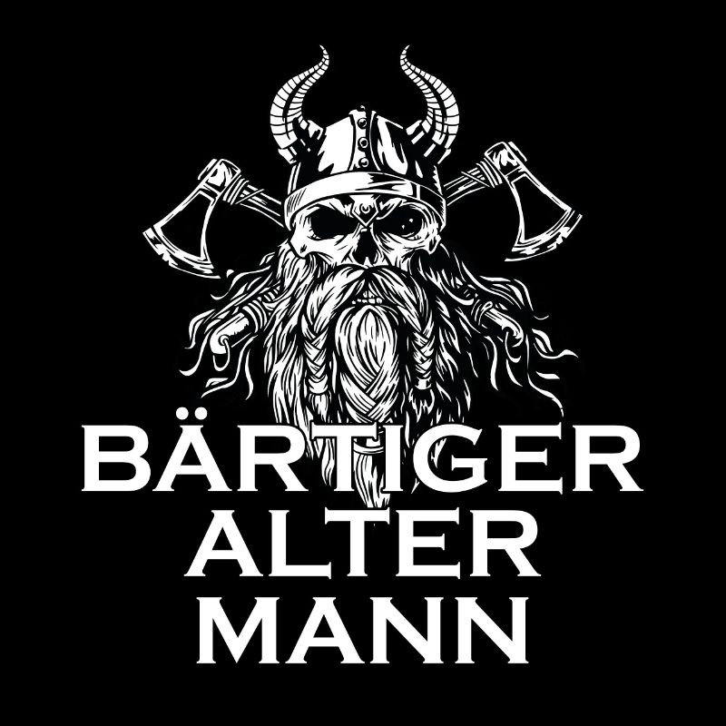 Wikinger Mann Bart Spruch Geschenkidee