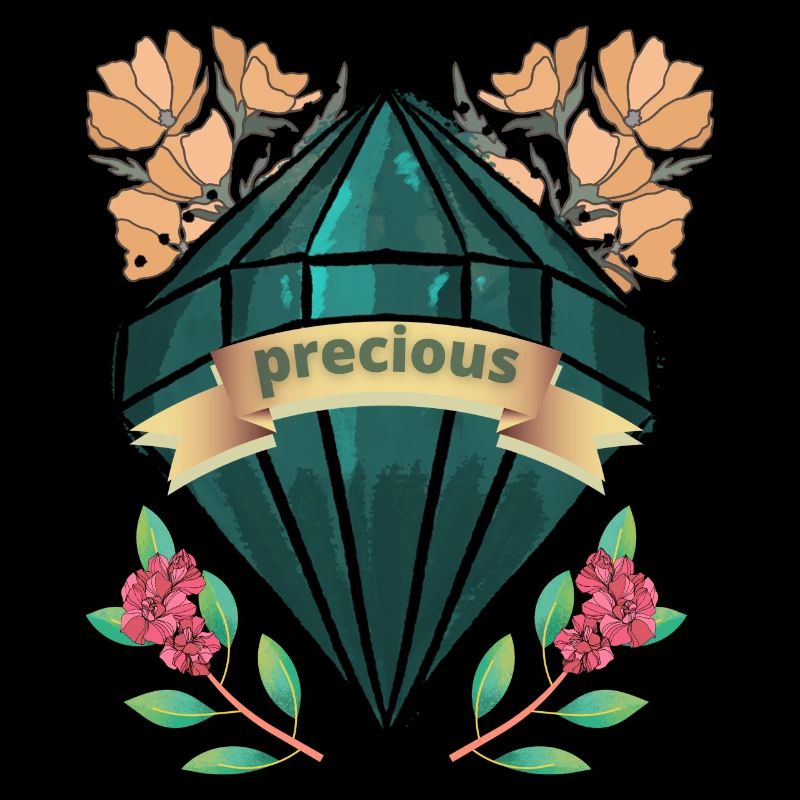 Precious Floral Gemstone
