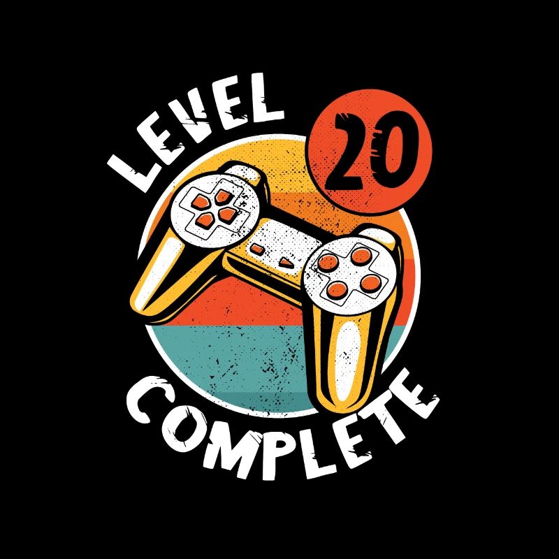 20 Geburtstag Geschenk - Level 20 unlocked Gamer
