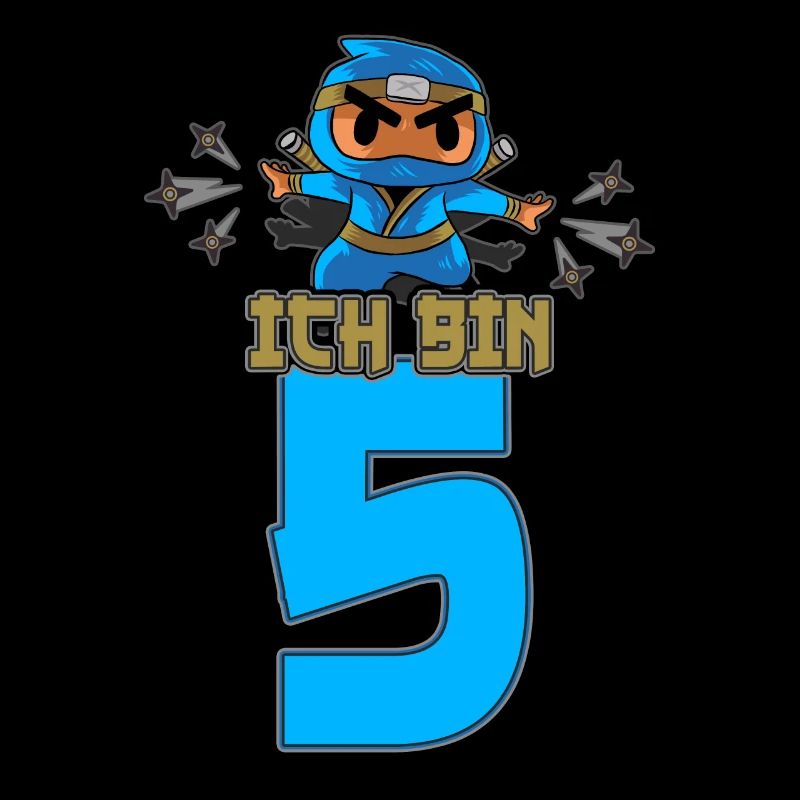 Kinder Ninja Fünfter Geburtstag Samurai Ninja 5