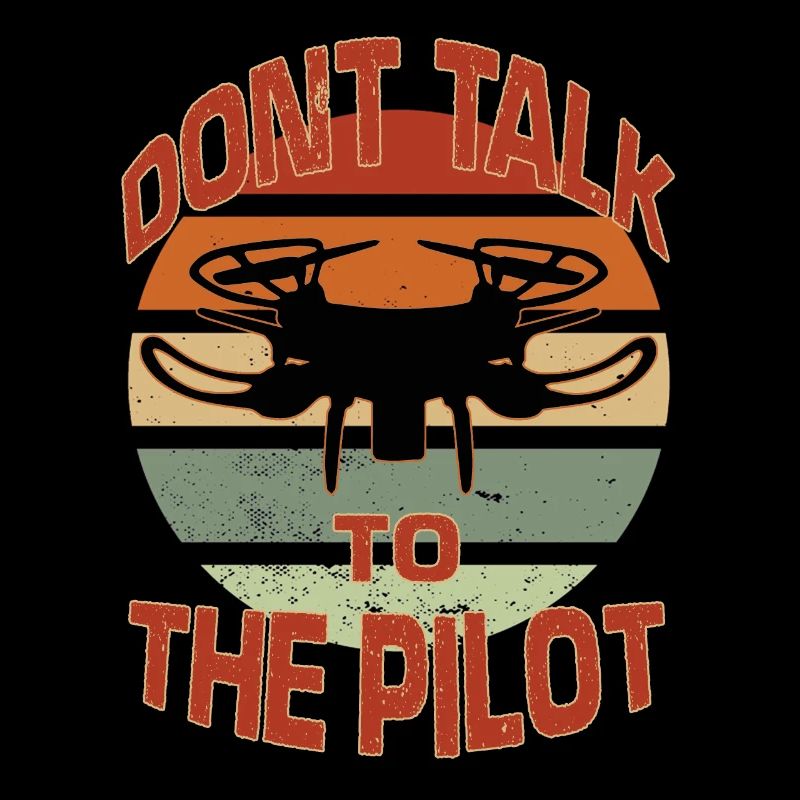 Retro Drone Pilot Hobby Drones Flying Drones