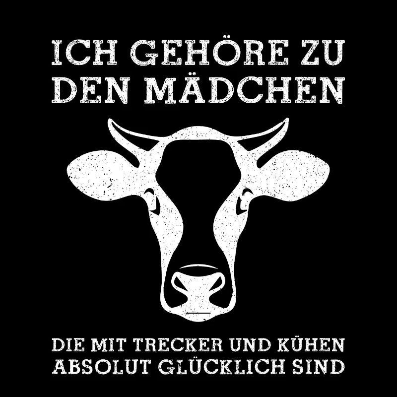 Mit Trecker Und Kühen Absolut Glücklich Mädchen