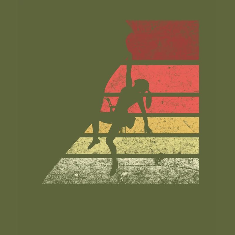 Climbing Retro Silhouette
