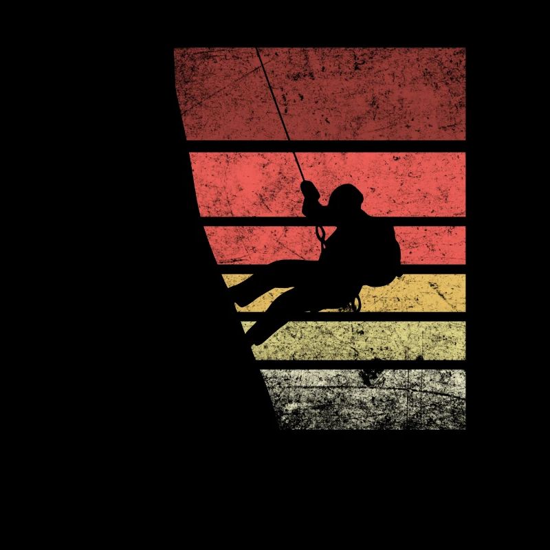 Klettern Retro Silhouette