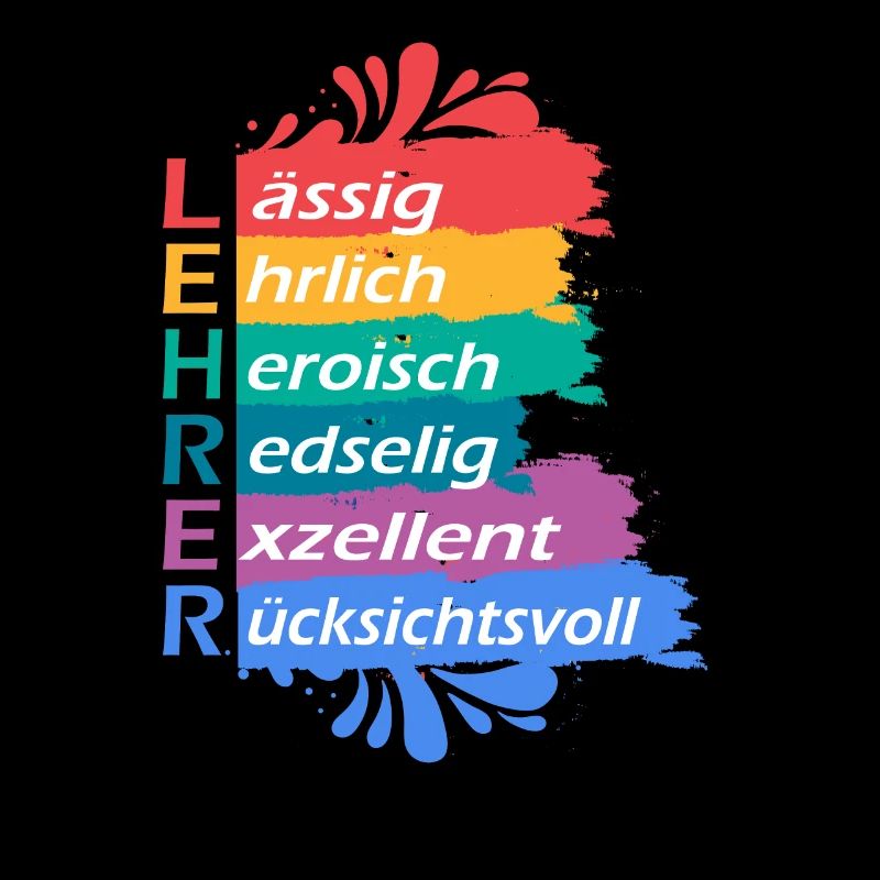 Buntes Lehrer Spruch Schuldesign