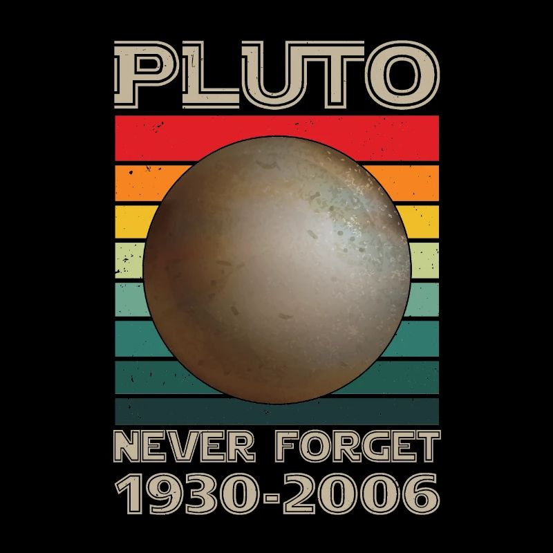 Pluton Never Forget Vintage Space Science